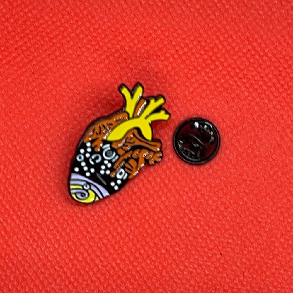All Seeing Heart Pin Brooch